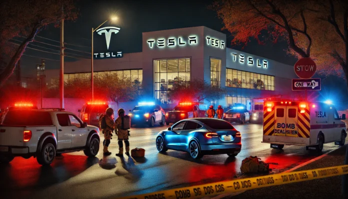 Bombs found at a Tesla Showroom in Austin, Texas.