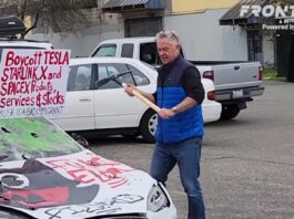 Man Buys Tesla And Destroys It In Public Stunt Over Hatred For Elon Musk Man Buys Tesla just to destroy it.