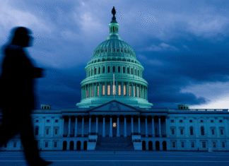 The Political Firestorm Over Trump and the Epstein Files US Capitol Building under stormy skies