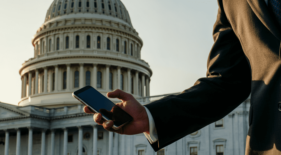 Tech influence on the US Capitol Building.